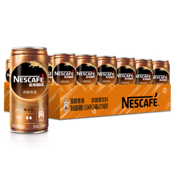 雀巢(nestle)雀巢罐装瓶装即饮咖啡 香浓特浓咖啡饮料 210ml*24罐