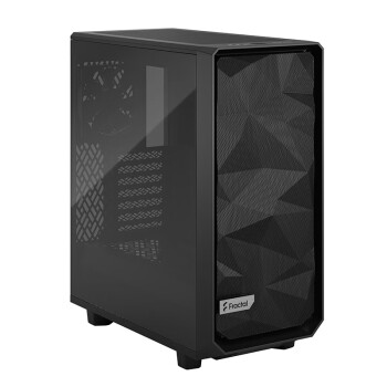 分形工艺（Fractal Design）Meshify 2 Compact（M2C）黑色（浅色钢化玻璃/短身高效/低噪风扇/支持360水冷）