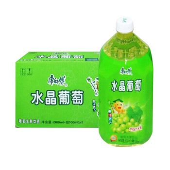 康师傅1升水晶葡萄1l*4/8瓶整箱1000ml大瓶装夏季饮品 水晶葡萄1l*8