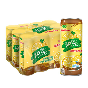 可口可乐cocacola阳光经典柠檬茶味道hic310ml12摩登罐可柠檬茶310ml