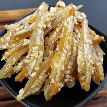 250g即食原味小银鱼芝麻蜜汁美味小鱼仔白饭鱼海鲜特产零食小吃 原味