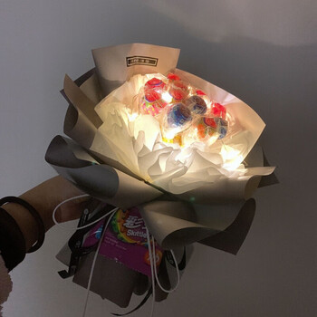棒棒棒糖花束网红创意糖果零食七夕情人节送闺蜜女友生日礼物 男友