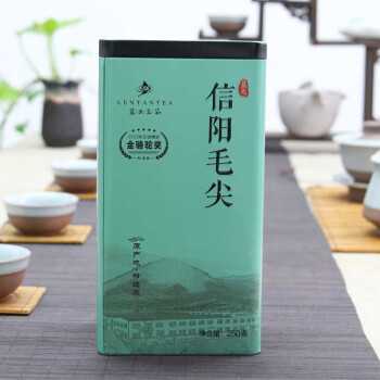蓝天茗茶（LENTANTEA）2022年新茶茶叶蓝天茗茶毛尖绿茶茶叶雨前前特级罐装250g
