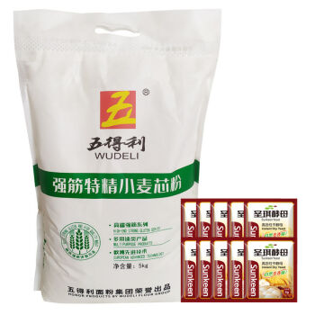 五得利面粉五星特精小麦粉5kg馒头包子饺子凉皮家用面粉10斤20斤强筋