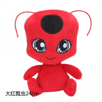 奇迹少女玩具瓢虫ladybug雷迪周边毛绒公仔猫礼物catnoir红色大红瓢虫