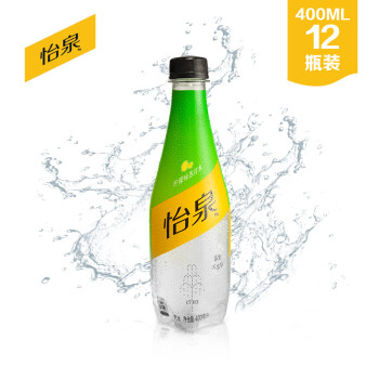 可口可乐怡泉苏打水柠檬味400ml*12瓶气泡水含气饮料