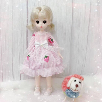 新款30厘米芭比娃娃小公主套装3d真眼22关节洋娃娃女孩过家家玩具短发