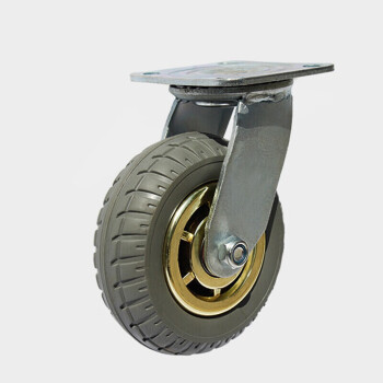 606寸橡胶轮静音轮定向轮拖车万向轮轮子重型工业脚轮推车轮车轱辘