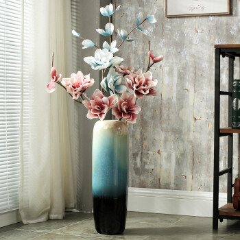 60cm颜色釉单花瓶 木兰花