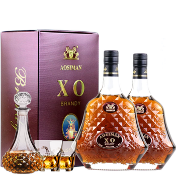 洋酒aosiman奥斯曼x.o白兰地 男爵x.o(盒装)700ml*2