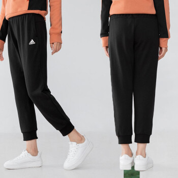 adidas阿迪达斯女裤 2021秋季新款针织运动裤舒适时尚耐磨透气休闲裤