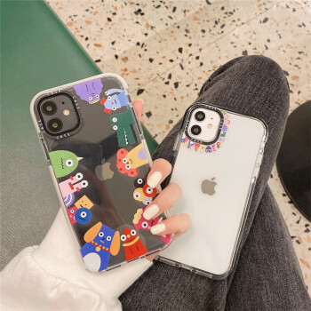 壳韵苹果12手机壳iphone11promax小怪兽卡通ins透明78plus防摔壳xsmax