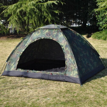 旅游帐篷3之4人的两室一厅帐篷账蓬户外帐篷双人迷彩帐篷单人34人野营