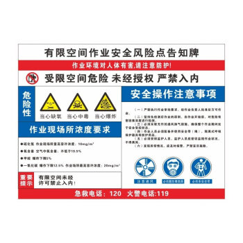 冷库有限空间作业安全告知牌密闭受限空间未经许可不得入内安全标识牌