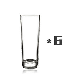 275ml玻璃牛奶杯高杯子早餐杯水杯茶杯啤酒杯杯子家用牛奶杯6只