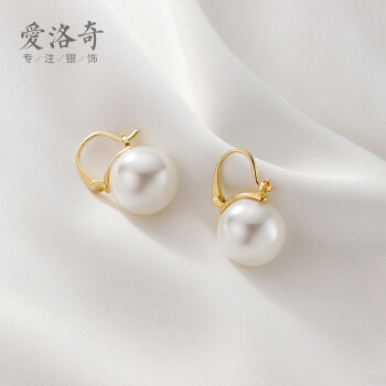 钦伊s925银复古气质珍珠耳扣女韩版个性耳圈短款耳环g7102s925银一对