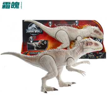 美泰侏罗纪世界电影同款暴虐霸王龙可发声恐龙模型gct95男孩玩具 发声