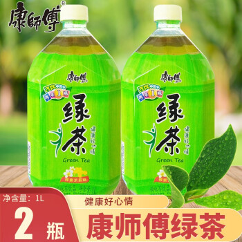 康师傅茶饮料大瓶装冰红茶绿茶茉莉蜜茶水蜜桃酸梅汤饮料绿茶1000ml2