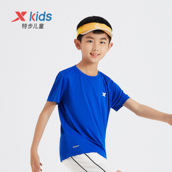 特步(xtep)童装儿童夏季短t男童简约棉质透气短袖上衣 679225019160
