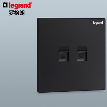 罗格朗逸景开关插座面板碳素黑色86型墙壁暗装电源插座