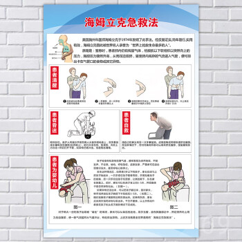 海姆立克急救法海报医院儿童海姆立克急救法挂图急救抢救心肺复苏流程