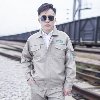 服加厚套装电工服电焊电厂工作劳动服卡其色双层无标志无logo180xxl