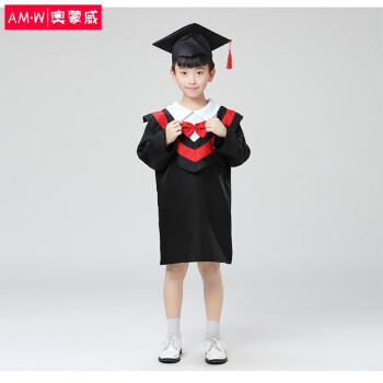 奥蒙威儿童博士服幼儿园小学生毕业照服装学士服摄影表演服装演出服am