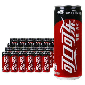 可口可乐健怡零度可乐330ml*24罐整箱易拉罐听装无糖饮料网红汽水