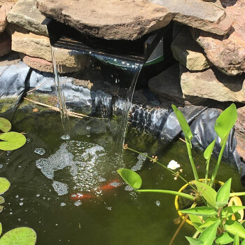 假山瀑布造景流水墙跌水景观庭院水幕墙花园水景鱼池瀑布器出水口8寸