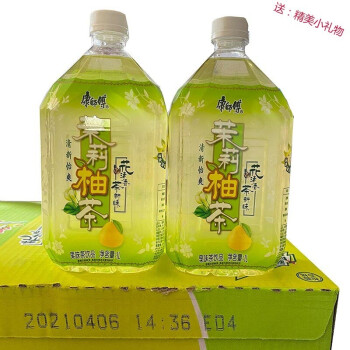 康师傅1升饮品茉莉柚茶1l4瓶整箱1000ml饮料茉莉柚子4瓶