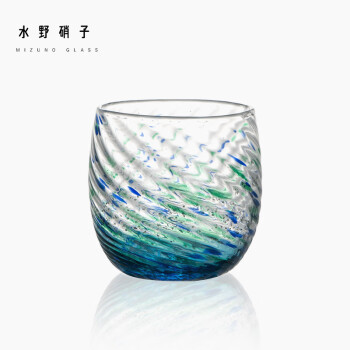 同合日本进口水野硝子星空夜光玻璃杯ins风手工高颜值荧光水杯子手握