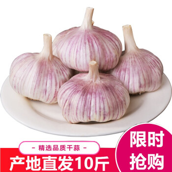 干大蒜2021年多瓣蒜10斤大头蒜紫白皮大蒜种子批发精品干蒜10斤装特大