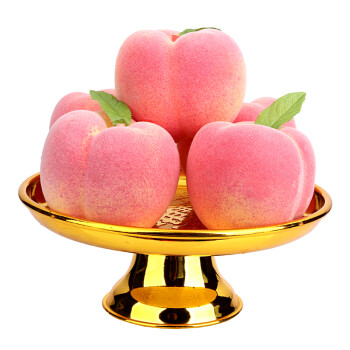 他向塑料仿真苹果果盘居家供奉装饰用品假水果风水摆件贡品水果 桃子