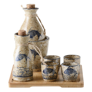 日本清酒酒具日式酒具陶瓷清酒杯分酒器烧酒壶黄酒白酒杯日本仿古烈酒