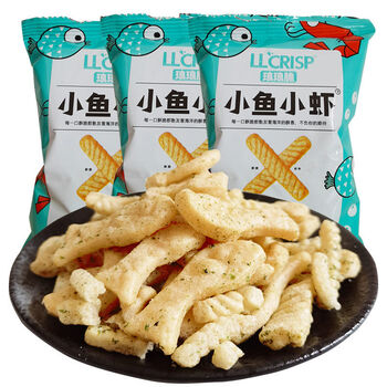 琅琅脆小鱼小虾装膨化食品美味休闲小鱼果虾条追剧网红零食 小鱼小虾*