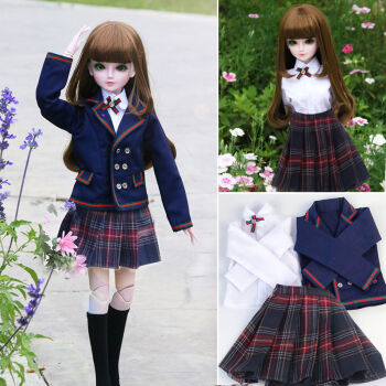 60厘米芭比娃娃的衣服叶罗丽仙子冰灵公主连衣裙校服jk制服凯蒂cm