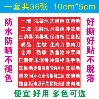 预售洗碗洗肉洗菜池厨房标识墙贴酒店后厨标语餐厅食堂标签贴纸年后