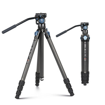 思锐ST124 VA5X碳纤维便携三脚架套装st125视频支架单反微单相机摄影支架摄像机三角架液压云台 ST124+VA5X