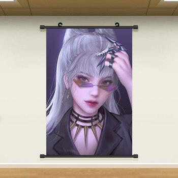 kda女团海报挂画lol游戏kda女团挂画阿狸伊芙琳卡莎阿卡丽英雄联盟