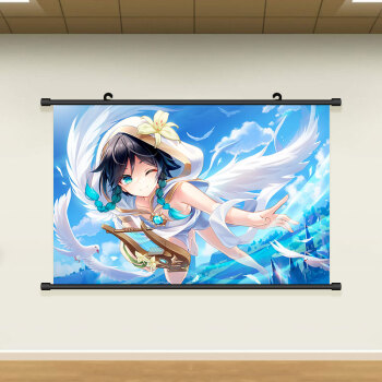 原神温迪挂画动漫周边巴巴托斯海报风神壁纸宿舍二次元背景墙温迪17