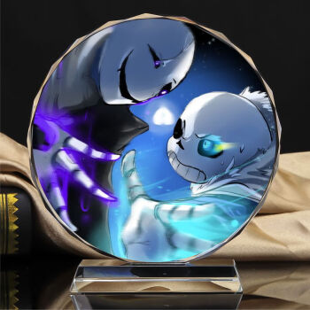 undertale传说之下手办周边sans骨兄弟水晶摆件手工diy图8小号直径10