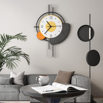 美世达钟表挂钟客厅北欧简约现代家用挂式液显钟餐厅装饰创意个性时钟