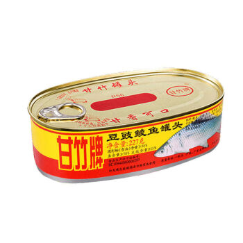 甘竹牌豆豉鲮鱼豆豉鱼罐头 鱼熟食鱼肉罐头肉类熟食广东 甘竹豆豉鲮鱼