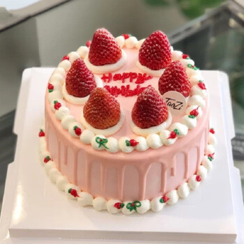 草莓复古蛋糕 16英寸(适合15-19人食用)