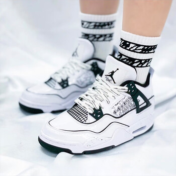nikeairjordan4diyaj4黑白二次元手绘涂鸦女子篮球鞋dc4101100dc