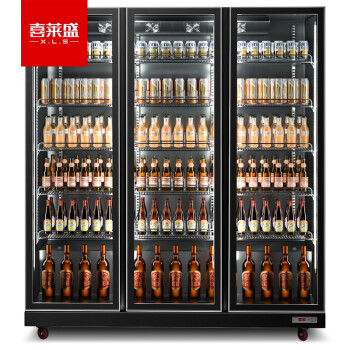 喜莱盛啤酒柜展示柜冷藏大容量酒吧超市网红冰箱风冷饮料柜xls3wf