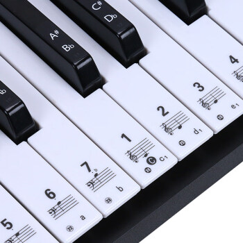 钢琴贴纸61健88键61键54键儿童成人钢琴电电子琴键盘贴纸透明贴五线谱