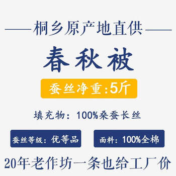桐乡老祥门手工蚕丝被陈圆圆桐乡纯手工蚕丝被100桑蚕丝冬被厚桑蚕丝