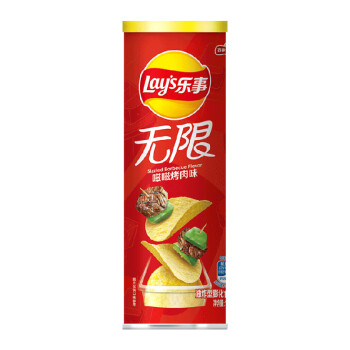 乐事无限薯片滋滋烤肉味90g/罐