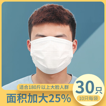 口罩大脸一次性夏季薄款大号大码加大男士不勒耳女遮全脸防晒面积加大